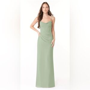 Azazie Mai Sage Green Maxi Dress